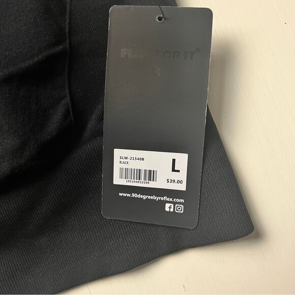 90 Degree By Reflex Athletic Sporty Black Padded Activewear Sports Bra Sz Top L - Picture 4 of 8